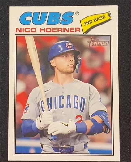 2026 Topps Heritage #28 Nico Hoerner — front