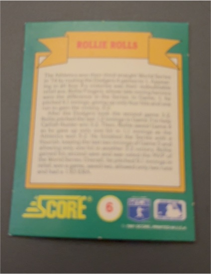 1991 Score #6 Rollie Fingers — front