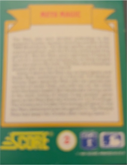 1991 Score Magic Motion World Series Trivia #2 Ruth Maier — front