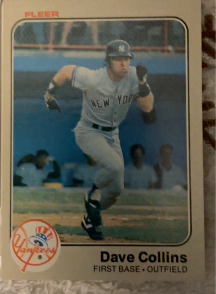 1983 Fleer #377 Dave Collins — front