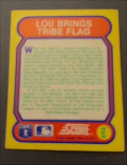 1988 Score Trivia Insert #40 Lou Boudreau Cleveland Indians — front