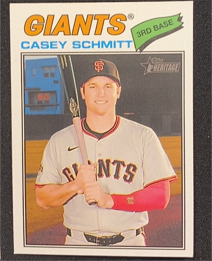 2026 Topps Heritage #27 Casey Schmitt — front