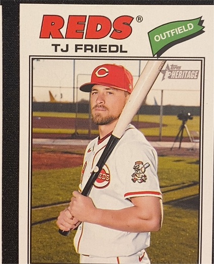 2026 Topps Heritage #296 TJ Friedl — front