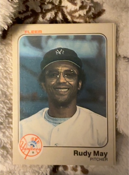 1983 Fleer #385 Rudy May — front