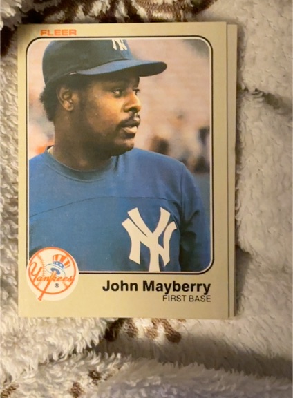 1983 Fleer #386 John Mayberry — front