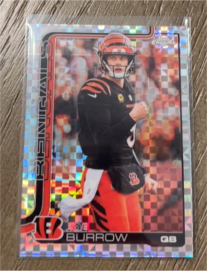 2025 Topps Chrome #61 Joe Burrow X-Fractor — front
