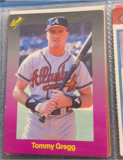 1989 Classic Travel Purple #192 Tommy Gregg — front