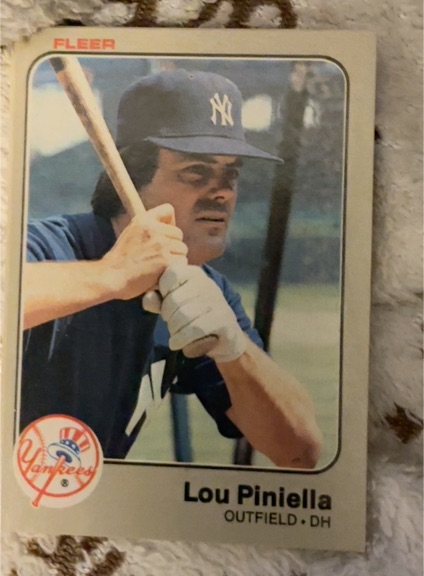 1983 Fleer #392 Lou Piniella — front