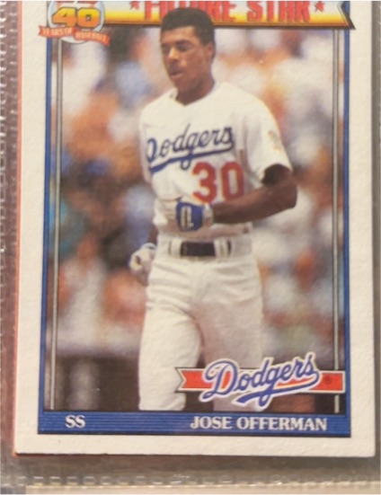 1991 Topps #587 Jose Offerman — front