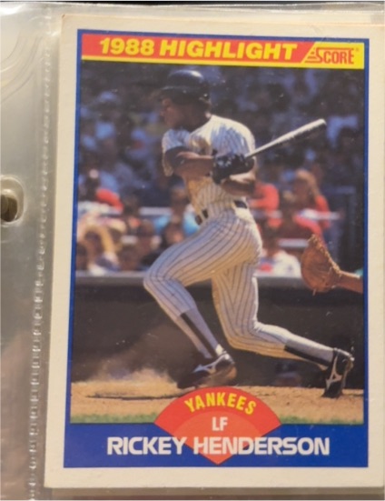 1989 Score #657 Rickey Henderson — front