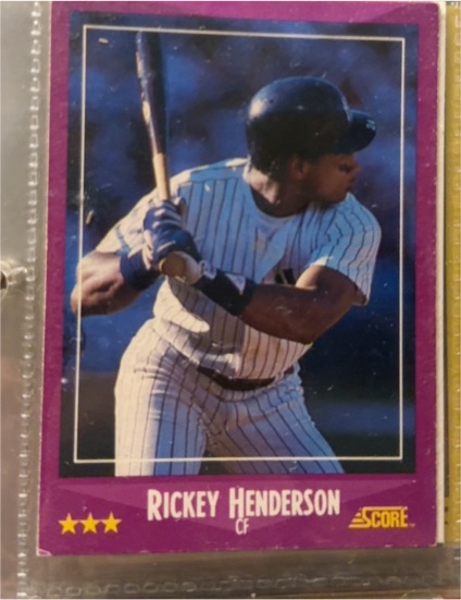 1988 Score #13 Rickey Henderson — front