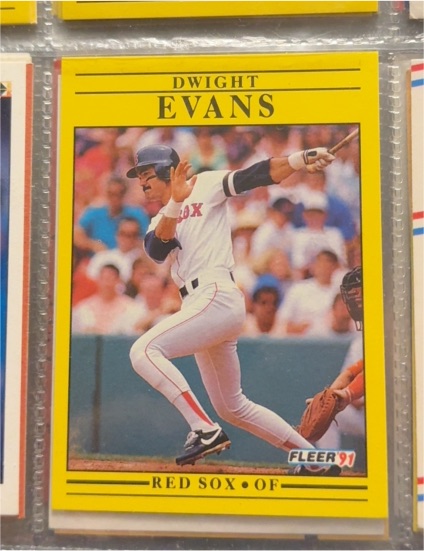 1991 Fleer #93 Dwight Evans — front