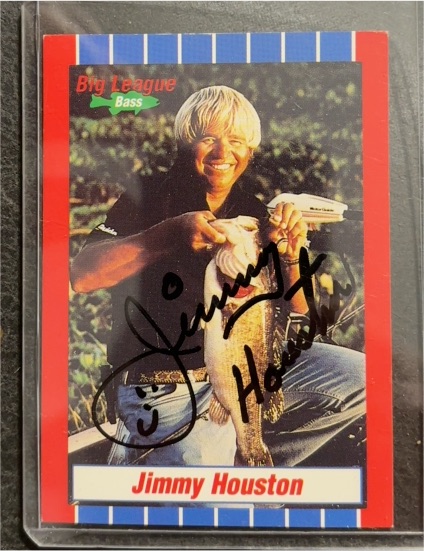 1990 Big League Bass #8 Jimmy Houston — front