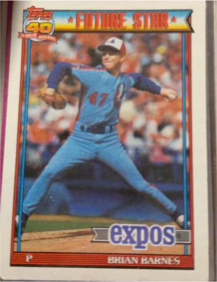 1991 Topps #211 Brian Barnes — front