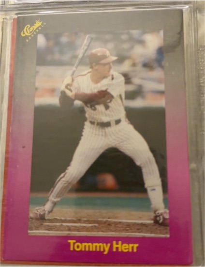 1989 Classic Travel Purple #166 Tommy Herr — front