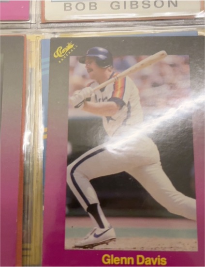 1989 Classic Travel Purple #168 Glenn Davis — front