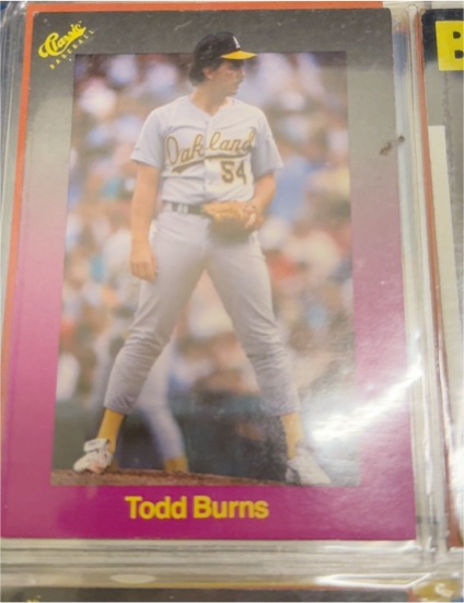 1989 Classic Travel Purple #171 Todd Burns — front