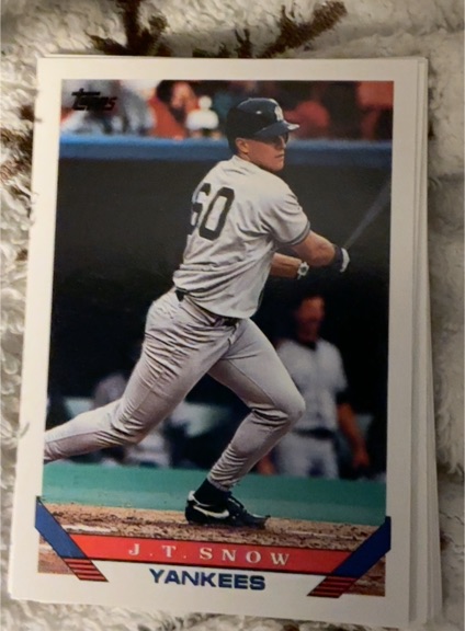 1993 Topps #422 J.T. Snow — front