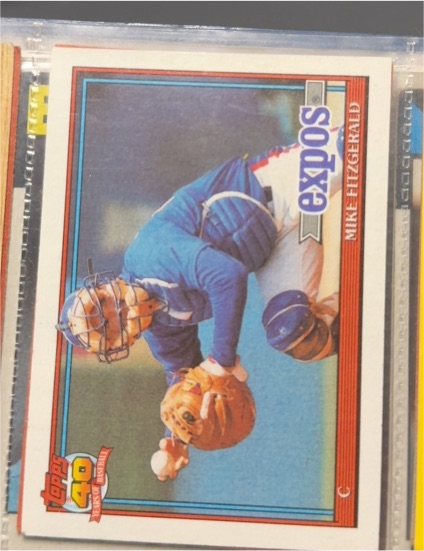 1991 Topps #317 Mike Fitzgerald — front