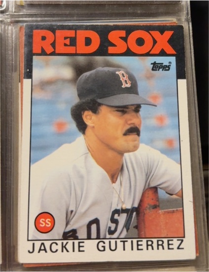 1986 Topps #633 Jackie Gutierrez Boston Red Sox — front