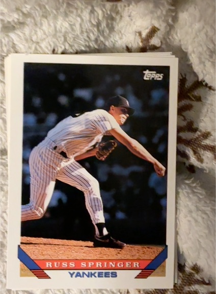 1993 Topps #686 Russ Springer New York Yankees — front