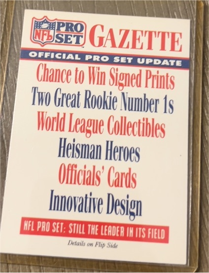 1991 Pro Set #NNO Mini Pro Set Gazette — front