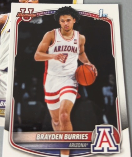 2025-26 Bowman Basketball Prospects #BPP-51 Brayden Burries — front