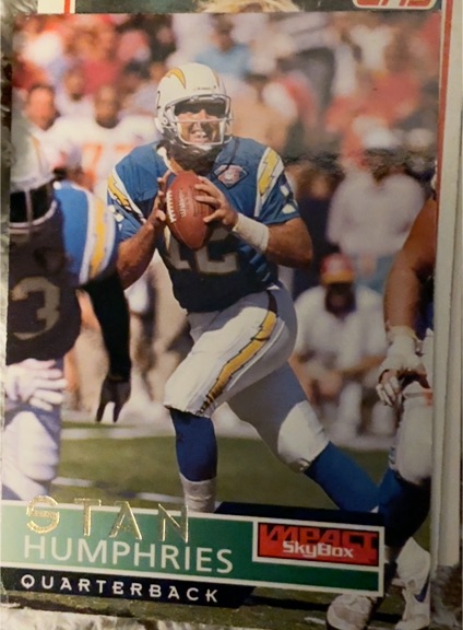 1995 SkyBox Impact #124 Stan Humphries — front