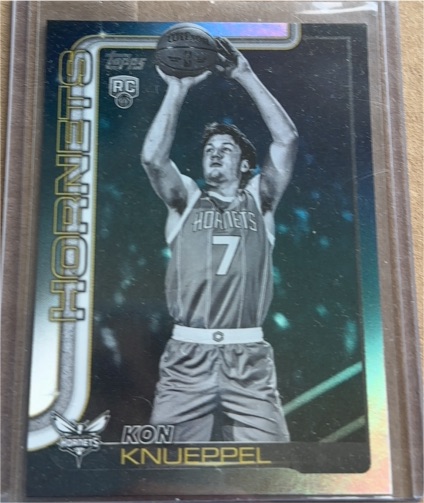 2025-26 Topps #204 Kon Knueppel Blackout Rookie — front