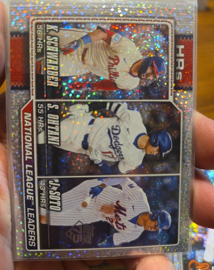 2026 Topps Series 1 #84 National League HR Leaders Schwarber/Ohtani/Soto — front