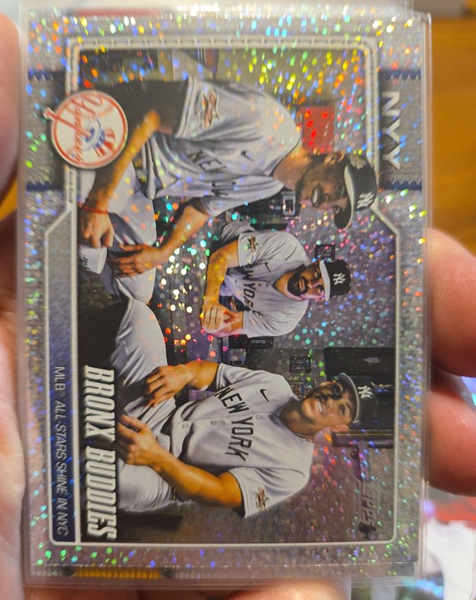 2026 Topps Series 1 #302 Bronx Buddies Aaron Judge Max Fried Carlos Rodon — front