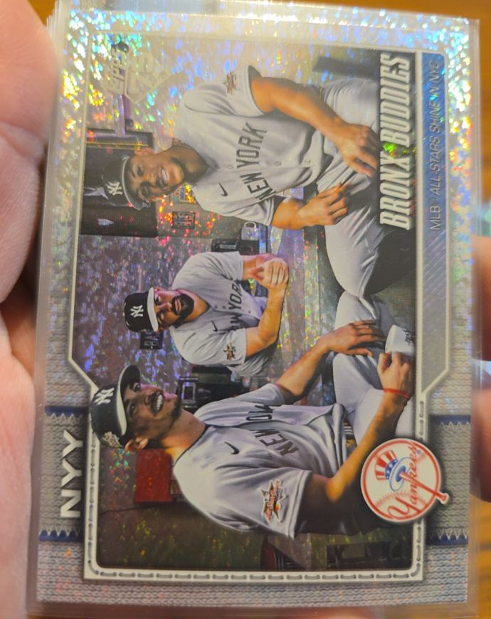 2026 Topps Series 1 #302 Bronx Buddies Aaron Judge, Michael King, Dane Dunning — front
