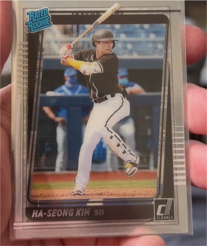 2021 Panini Chronicles Clearly Donruss #14 Ha-Seong Kim — front