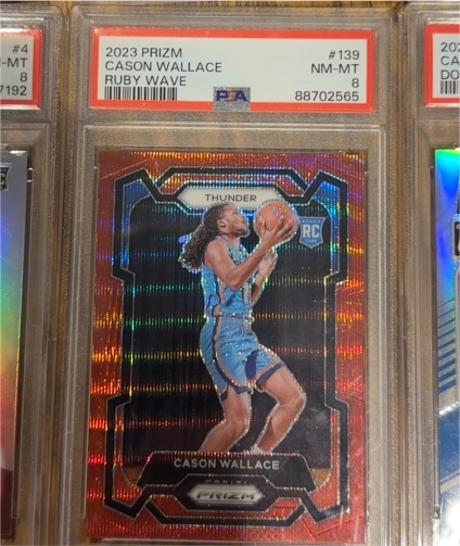 2023 Panini Prizm #139 Cason Wallace Ruby Wave — front