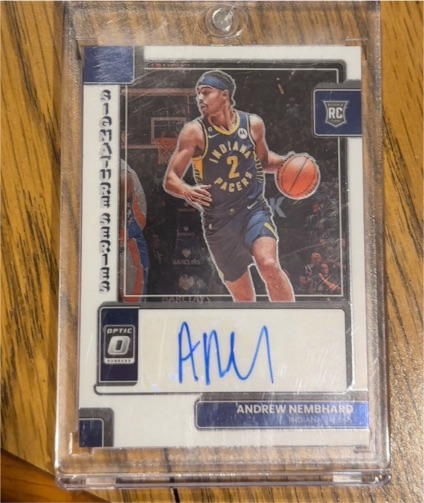 2022-23 Panini Donruss Optic Signature Series #SS-ANH Andrew Nembhard — front