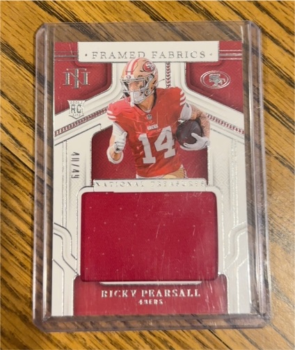 2024 Panini National Treasures Framed Fabrics #FF-RP Ricky Pearsall — front