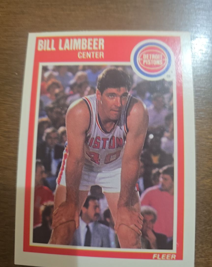 1989-90 Fleer #48 Bill Laimbeer — front