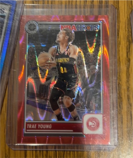 2023-24 Panini NBA Hoops Premium Stock #82 Trae Young — front