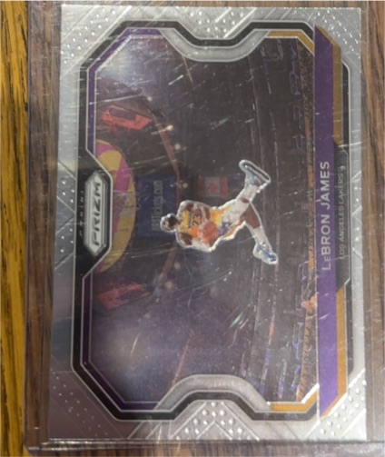2020-21 Panini Prizm #1 LeBron James Kobe Tribute Dunk — front