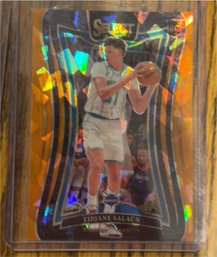 2024-25 Panini Select Mezzanine #397 Tidjane Salaun Orange Ice Prizm Rookie — front