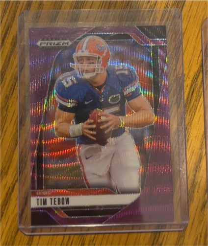 2025 Panini Prizm Draft Picks #174 Tim Tebow Purple Wave Prizm — front