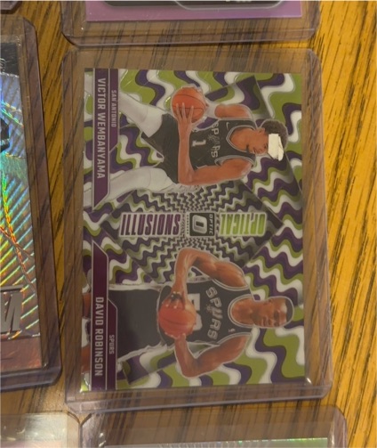 2024 Panini Donruss Optic #5 Optical Illusions Victor Wembanyama / David Robinson — front