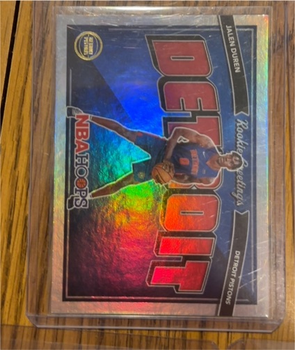 2022-23 Panini NBA Hoops #13 Jalen Duren Rookie Greetings — front
