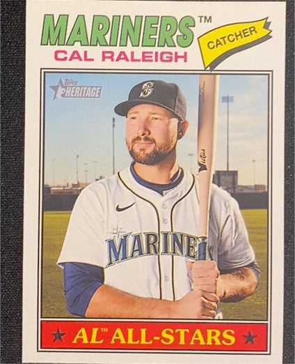 2026 Topps Heritage #269 Cal Raleigh — front