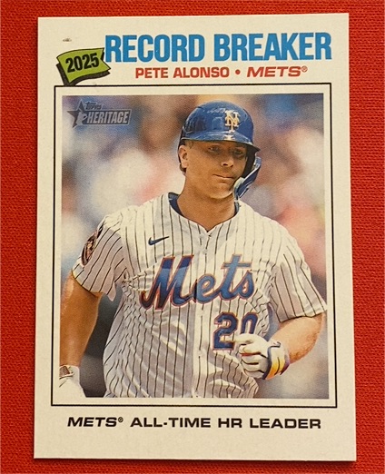 2025 Topps Heritage #232 Pete Alonso Record Breaker — front