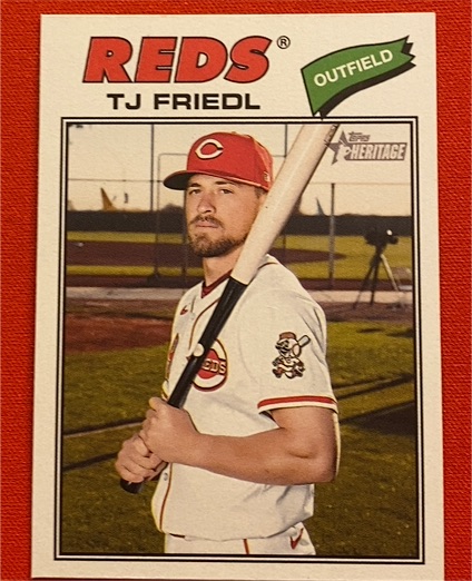 2026 Topps Heritage #296 TJ Friedl — front
