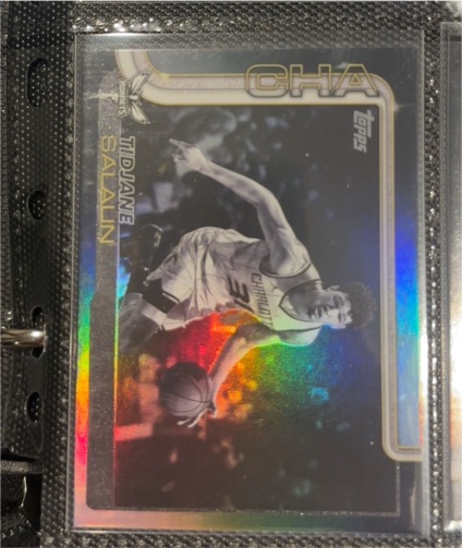 2025-26 Topps Basketball #71 Tidjane Salaun Blackout — front