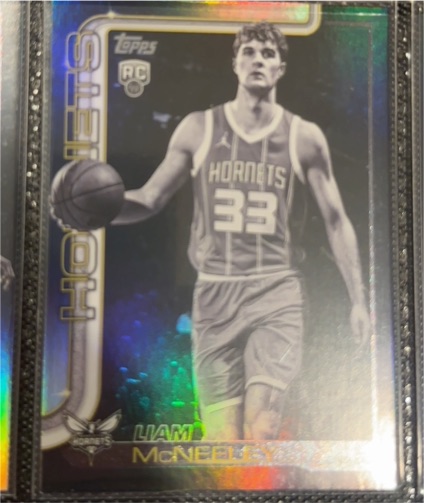 2025-26 Topps #229 Liam McNeeley Blackout Rookie — front