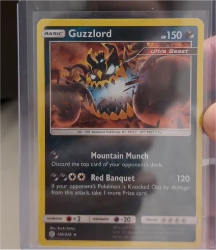 2019 Pokémon TCG Sun & Moon Cosmic Eclipse #136 Guzzlord — front