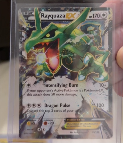 2013 Pokémon XY Roaring Skies #75 Rayquaza EX — front